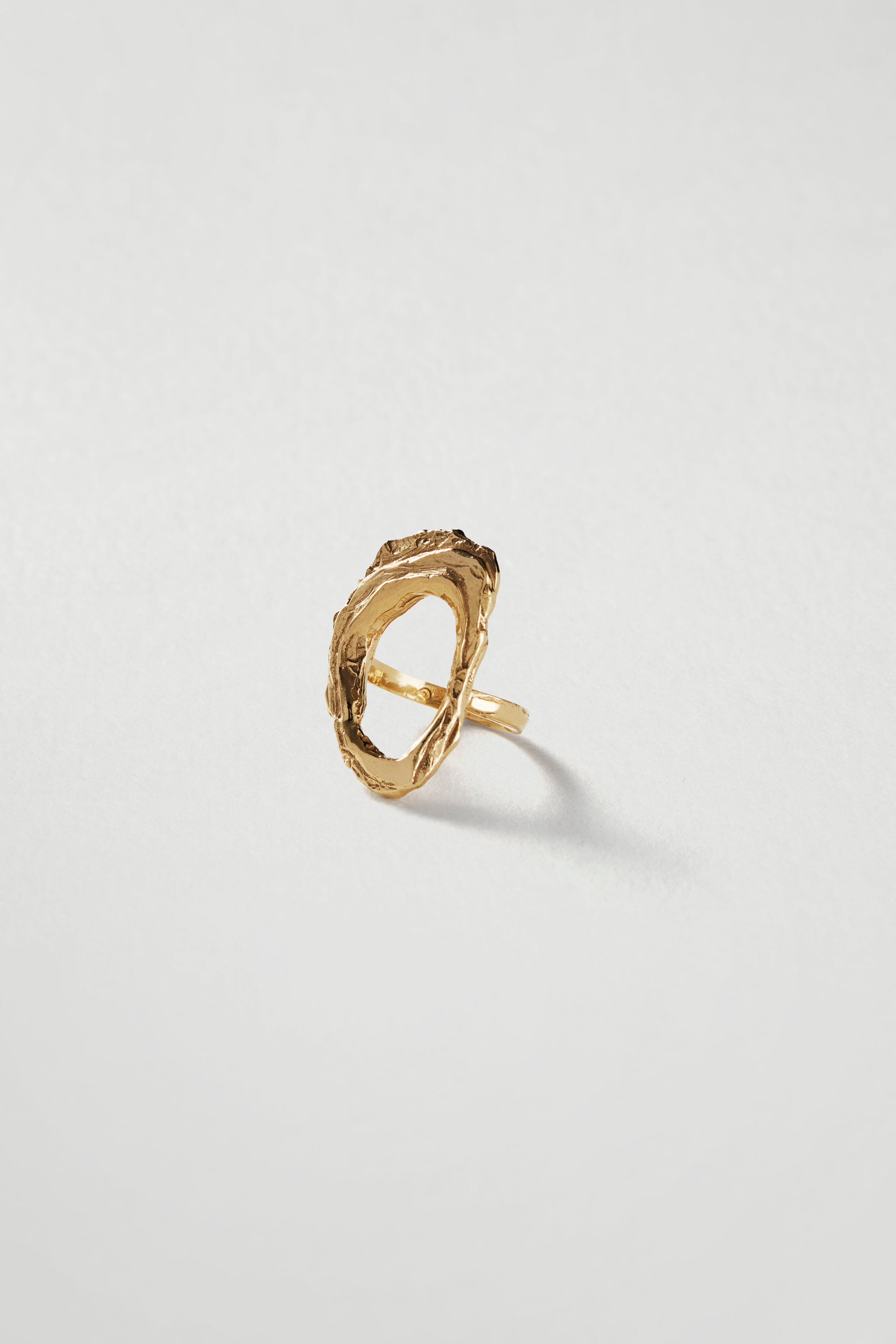 Pierścionek Oyster srebro złocone